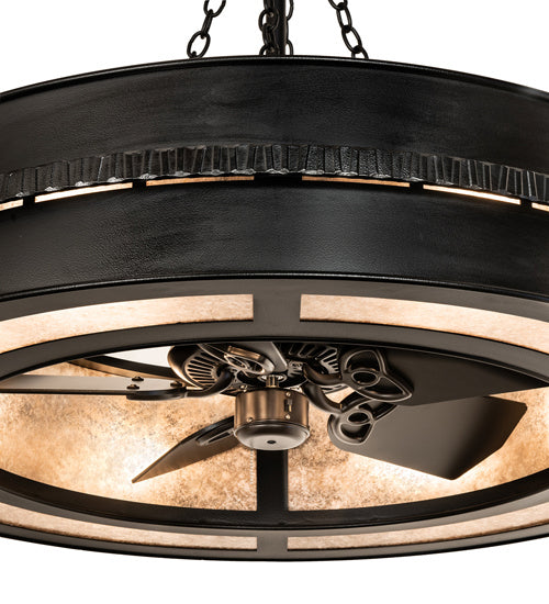 Meyda Tiffany 243673 Eight Light Chandel-Air, Black Metal