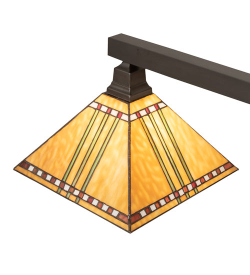 Meyda Tiffany 243955 Three Light Island Pendant, Craftsman Brown