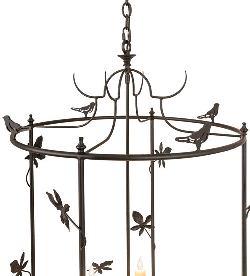 Meyda Tiffany 244470 Four Light Pendant, Blackwash