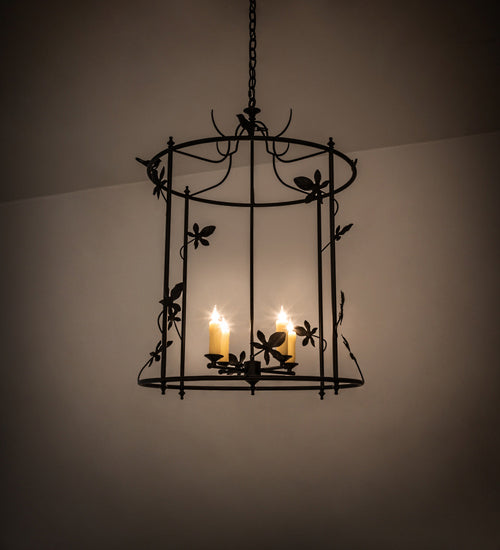 Meyda Tiffany 244470 Four Light Pendant, Blackwash