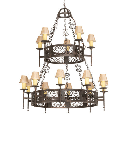 Meyda Tiffany 244797 15 Light Chandelier, Gilded Tobacco