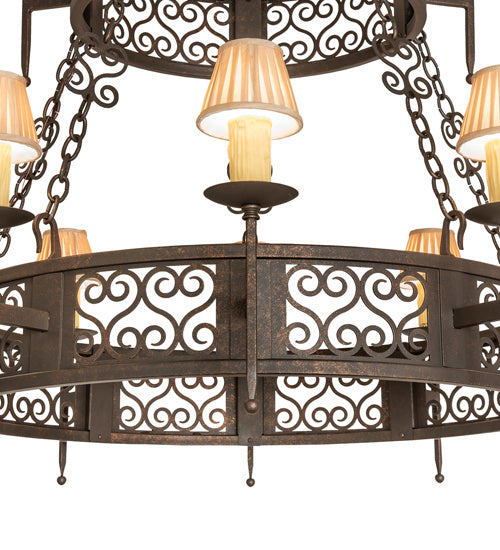 Meyda Tiffany 244797 15 Light Chandelier, Gilded Tobacco