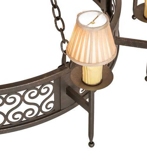 Meyda Tiffany 244797 15 Light Chandelier, Gilded Tobacco
