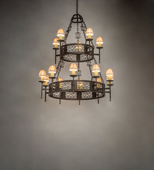 Meyda Tiffany 244797 15 Light Chandelier, Gilded Tobacco