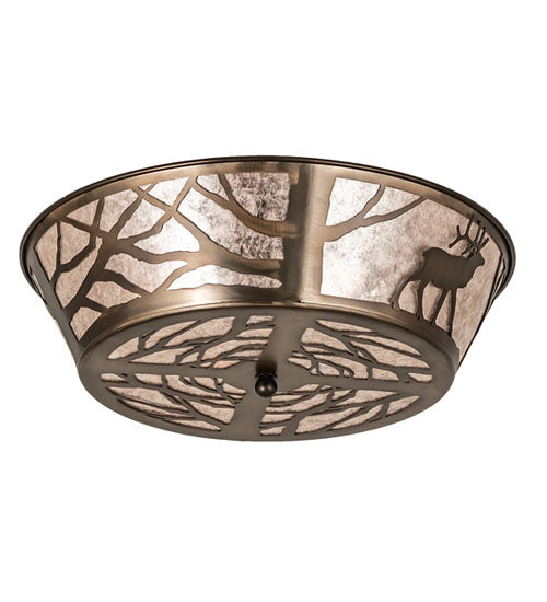 Meyda Tiffany 245629 Four Light Flushmount, Antique Copper