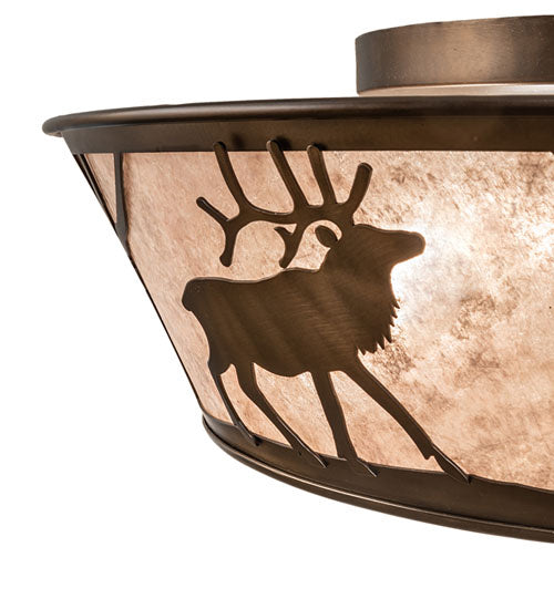 Meyda Tiffany 245629 Four Light Flushmount, Antique Copper