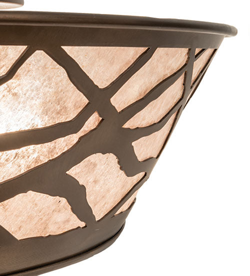 Meyda Tiffany 245629 Four Light Flushmount, Antique Copper