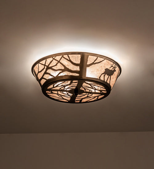 Meyda Tiffany 245629 Four Light Flushmount, Antique Copper