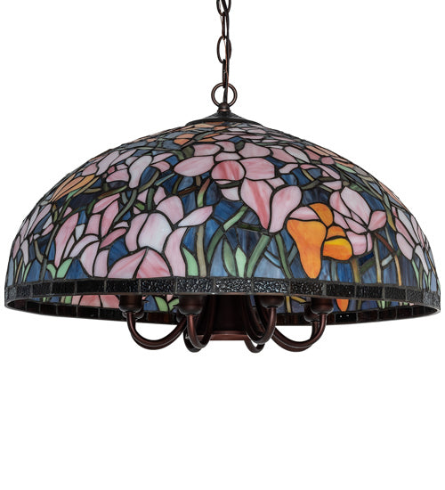 Meyda Tiffany 246068 Nine Light Pendant, Mahogany Bronze