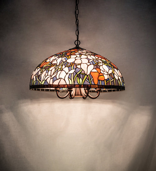 Meyda Tiffany 246068 Nine Light Pendant, Mahogany Bronze