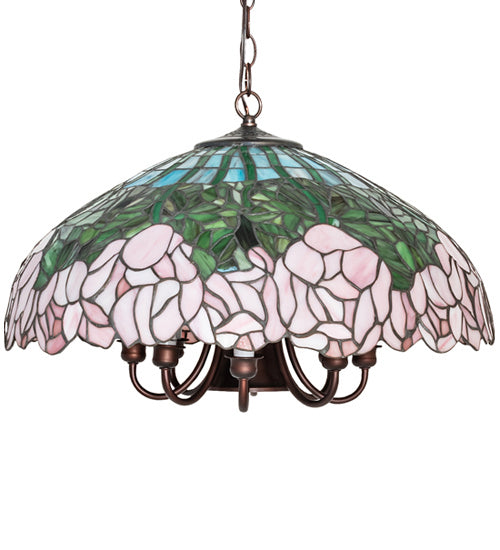 Meyda Tiffany 246607 Nine Light Pendant, Mahogany Bronze