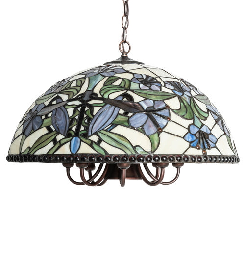 Meyda Tiffany 246673 Nine Light Pendant, Mahogany Bronze