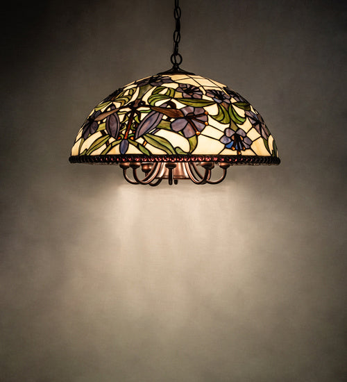 Meyda Tiffany 246673 Nine Light Pendant, Mahogany Bronze
