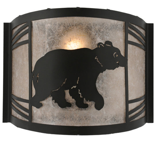 Meyda Tiffany 247117 One Light Wall Sconce, Textured Black