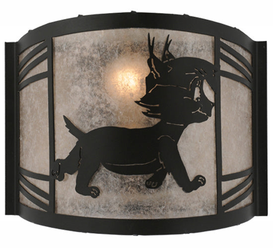 Meyda Tiffany 247183 One Light Wall Sconce, Textured Black