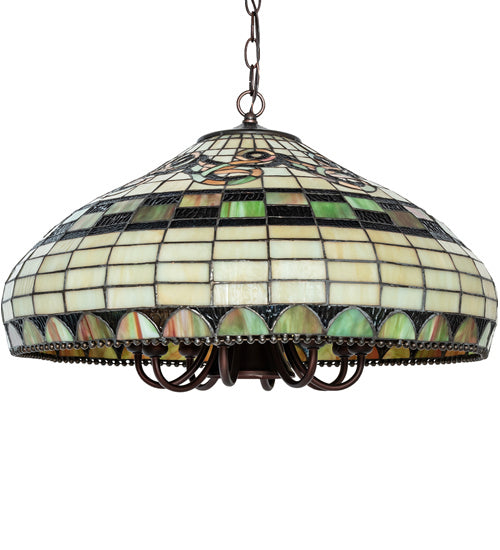 Meyda Tiffany 65670 Nine Light Pendant, Mahogany Bronze