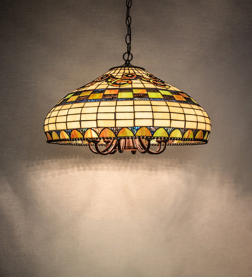 Meyda Tiffany 65670 Nine Light Pendant, Mahogany Bronze