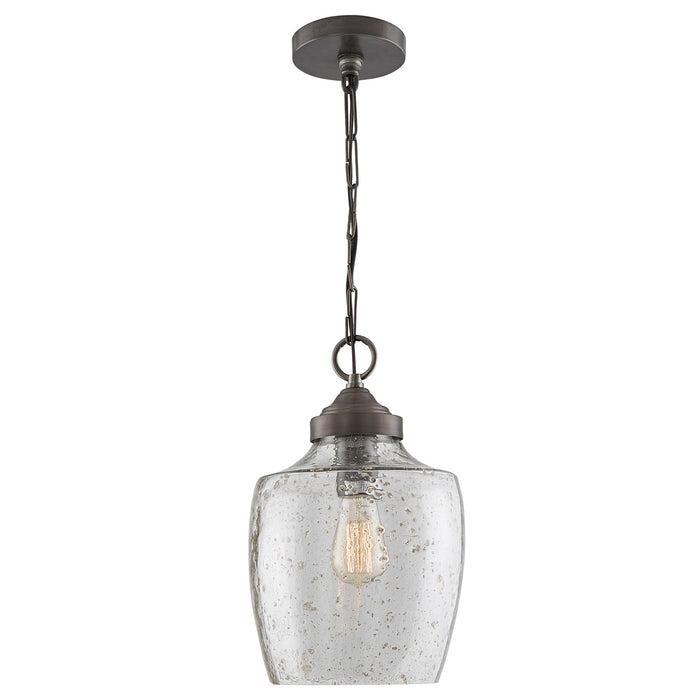 Capital Lighting 330414PW One Light Pendant, Dark Pewter