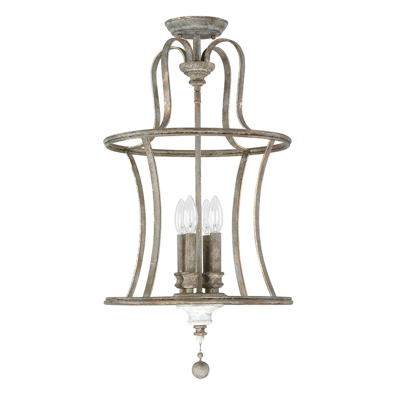 Capital Lighting 9A200A Four Light Pendant, French Antique