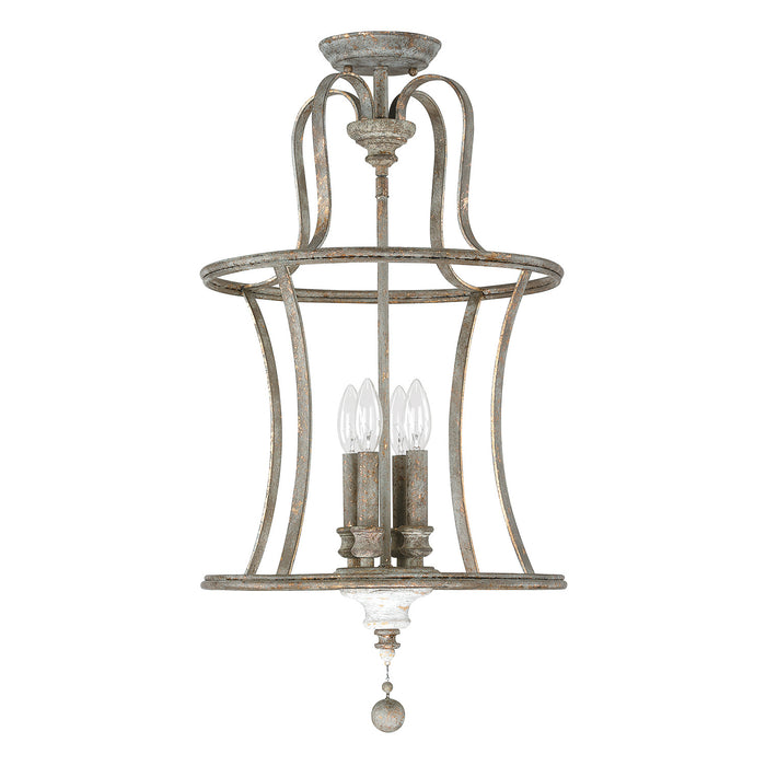 Capital Lighting 9A200A Four Light Pendant, French Antique