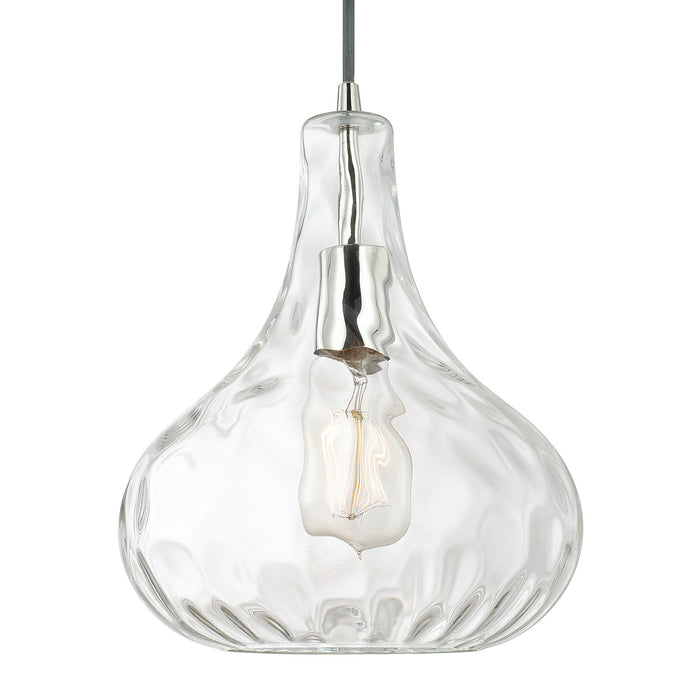 Capital Lighting 9B239A One Light Pendant, Polished Nickel