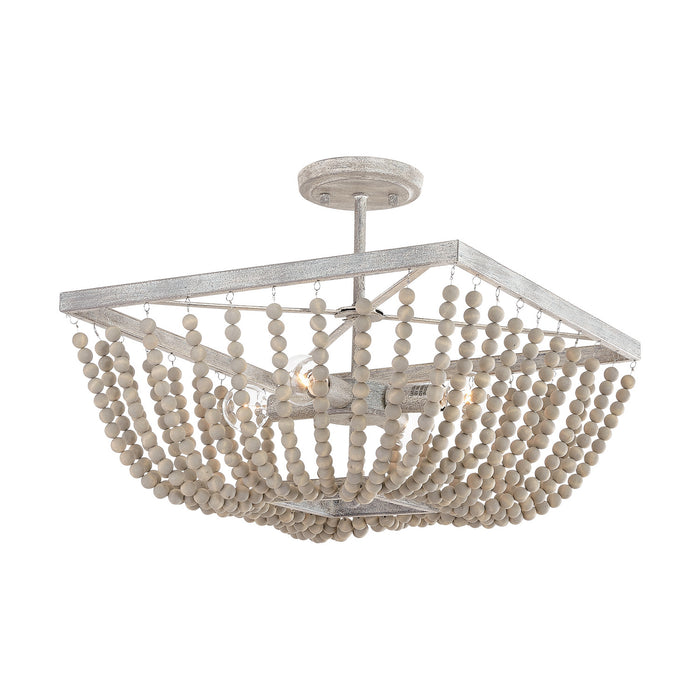 Capital Lighting 9D294A Four Light Semi-Flush Mount, Mystic Sand