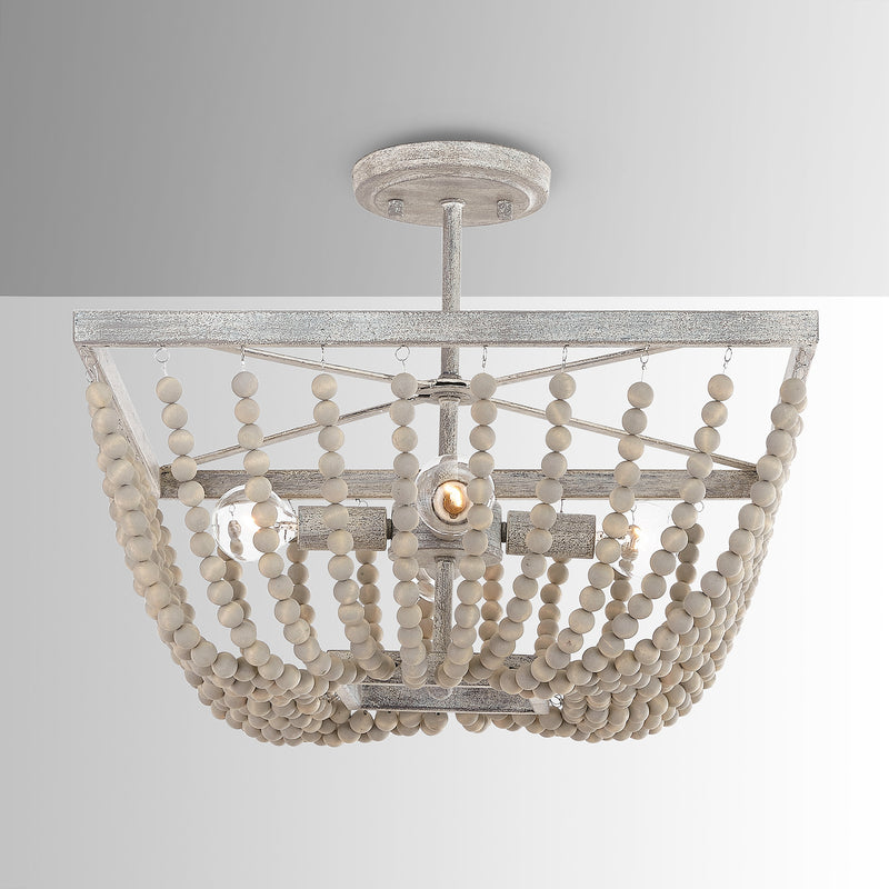 Capital Lighting 9D294A Four Light Semi-Flush Mount, Mystic Sand