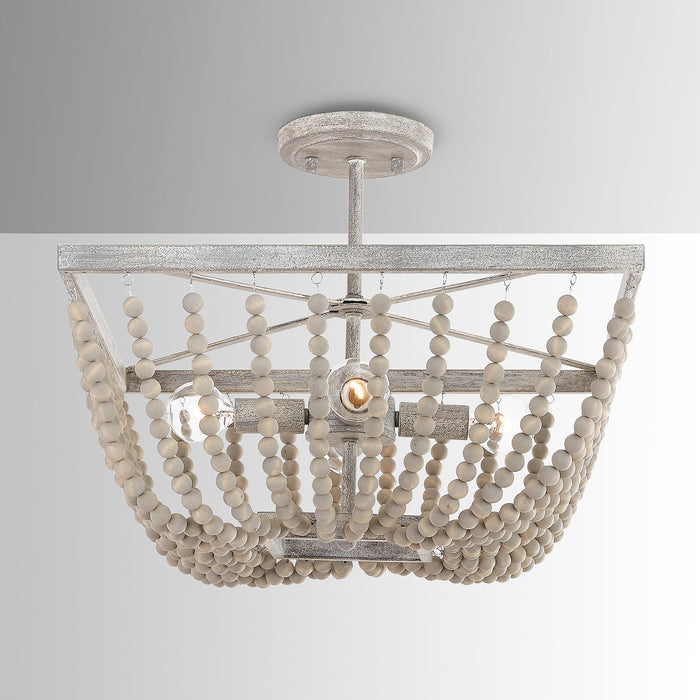 Capital Lighting 9D294A Four Light Semi-Flush Mount, Mystic Sand