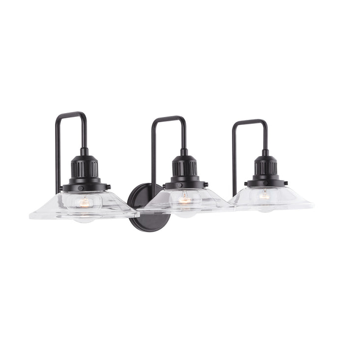 Capital Lighting 9D318A Three Light Vanity, Matte Black