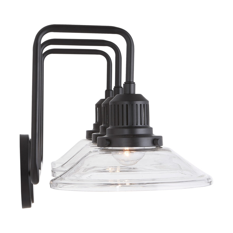 Capital Lighting 9D318A Three Light Vanity, Matte Black