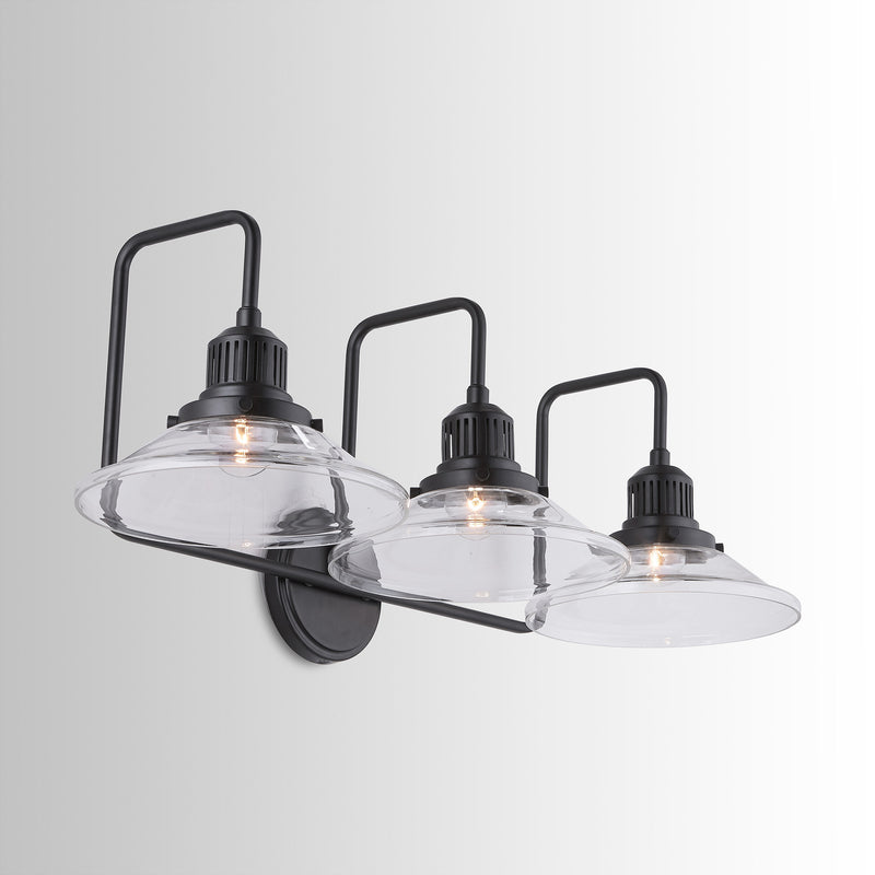 Capital Lighting 9D318A Three Light Vanity, Matte Black