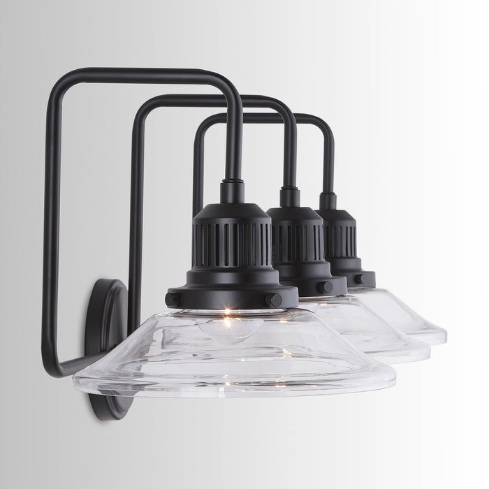 Capital Lighting 9D318A Three Light Vanity, Matte Black