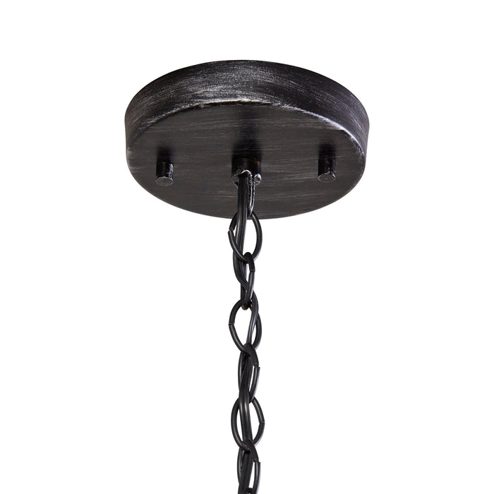 Capital Lighting 9D322A One Light Pendant, Zinc and Wood