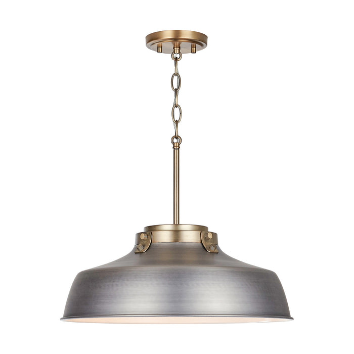 Capital Lighting 9D329A One Light Pendant, Antique Nickel