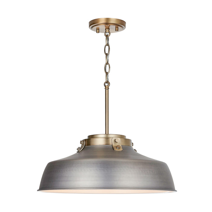 Capital Lighting 9D329A One Light Pendant, Antique Nickel