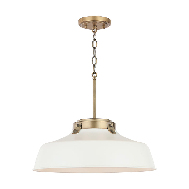 Capital Lighting 9D330A One Light Pendant, Warm White