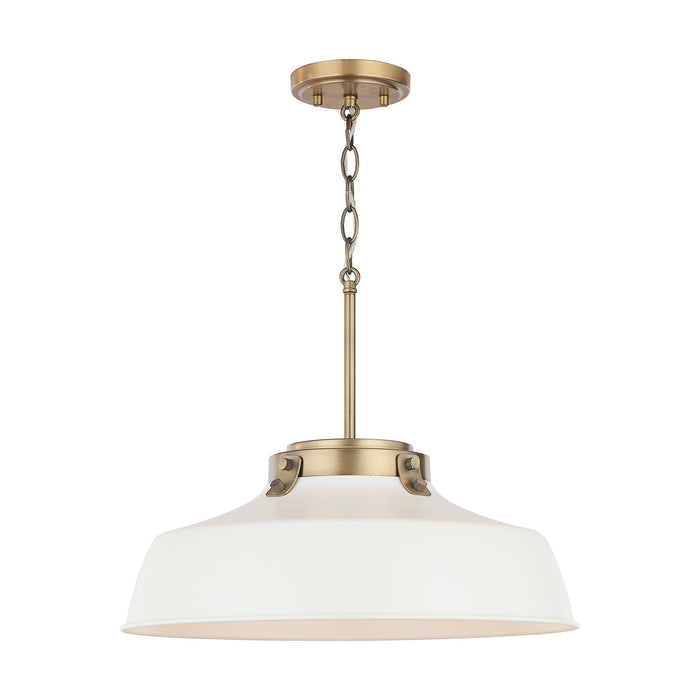 Capital Lighting 9D330A One Light Pendant, Warm White