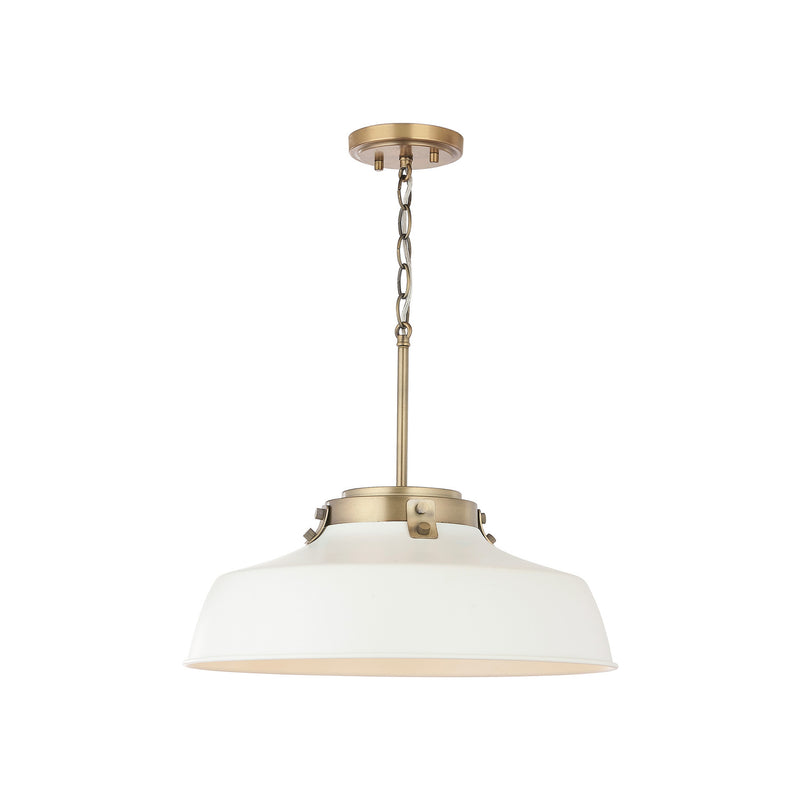 Capital Lighting 9D330A One Light Pendant, Warm White