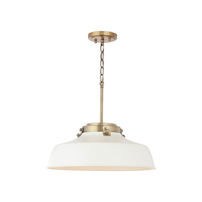 Capital Lighting 9D330A One Light Pendant, Warm White