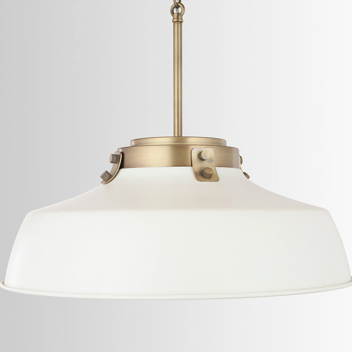 Capital Lighting 9D330A One Light Pendant, Warm White