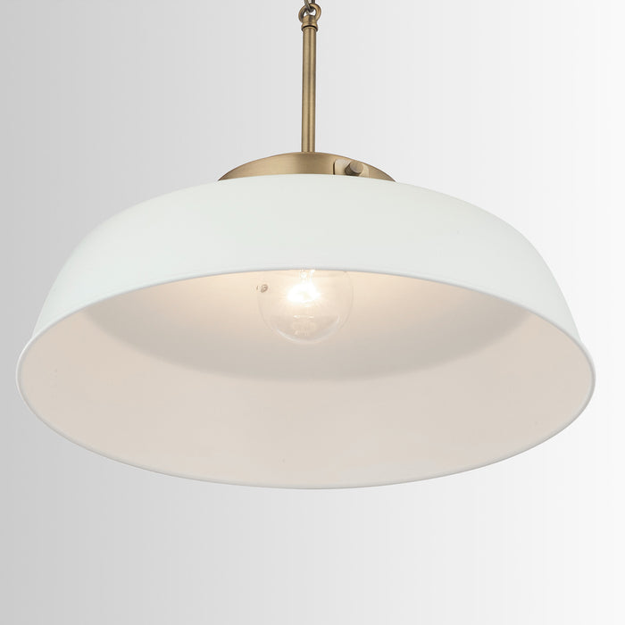 Capital Lighting 9D330A One Light Pendant, Warm White