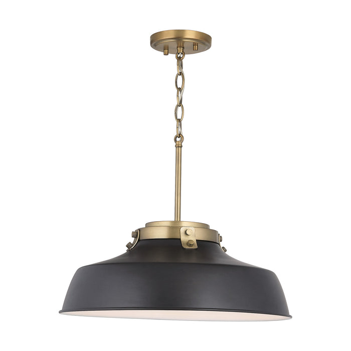 Capital Lighting 9D331A One Light Pendant, Matte Black