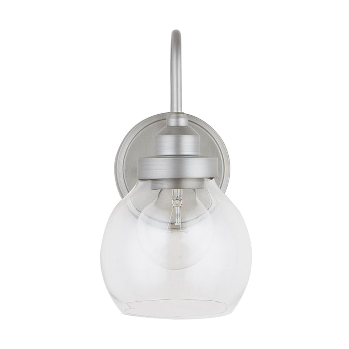 Capital Lighting 9D334A One Light Wall Sconce, Brushed Nickel Painted