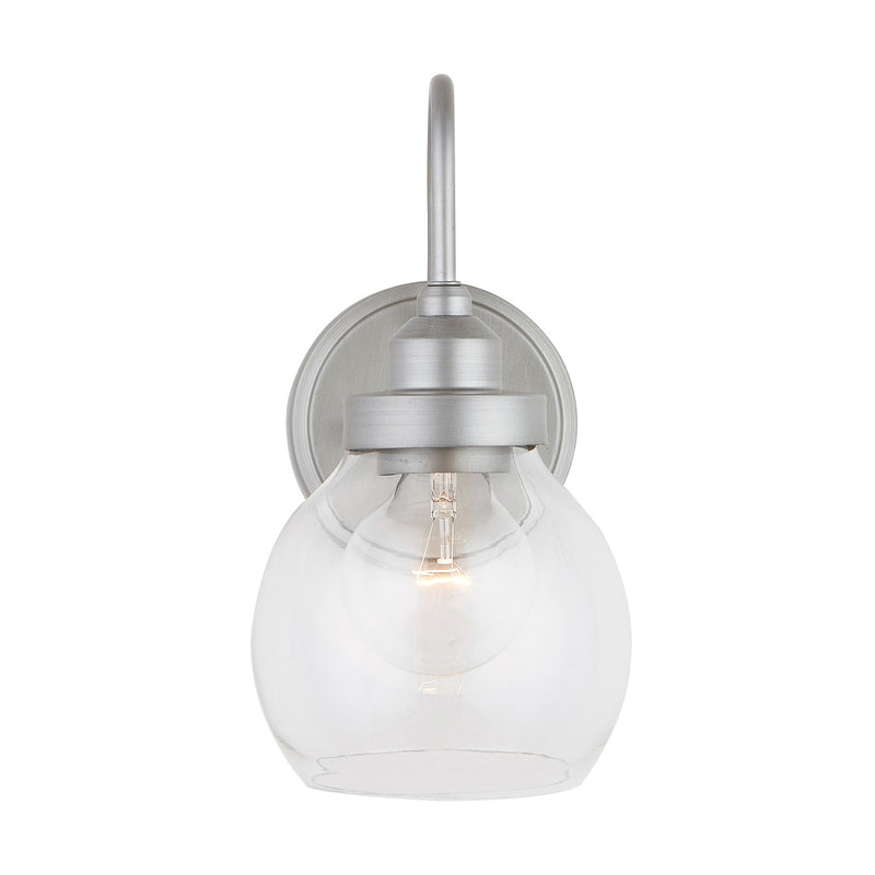 Capital Lighting 9D334A One Light Wall Sconce, Brushed Nickel Painted