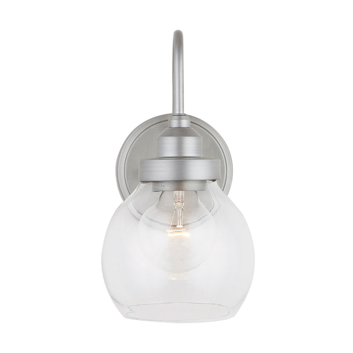 Capital Lighting 9D334A One Light Wall Sconce, Brushed Nickel Painted