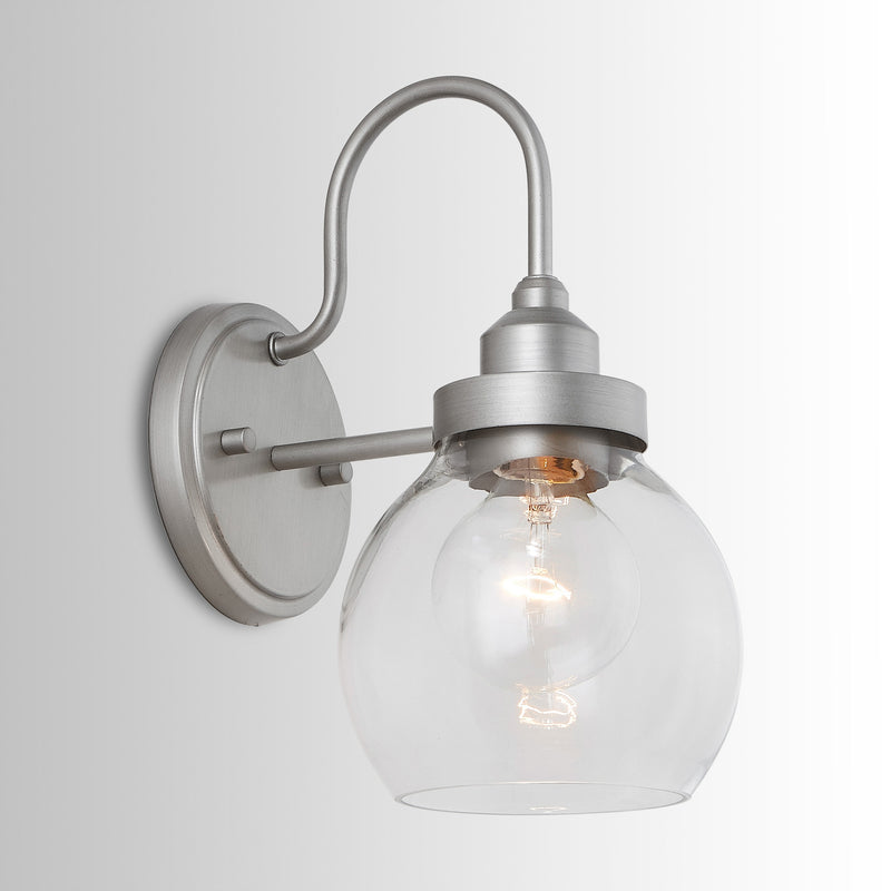 Capital Lighting 9D334A One Light Wall Sconce, Brushed Nickel Painted