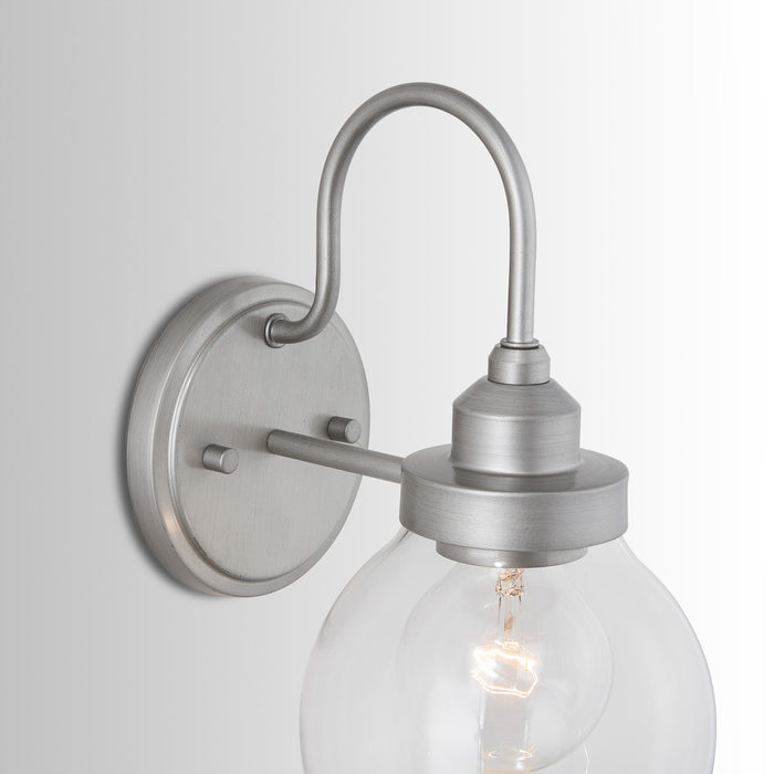 Capital Lighting 9D334A One Light Wall Sconce, Brushed Nickel Painted
