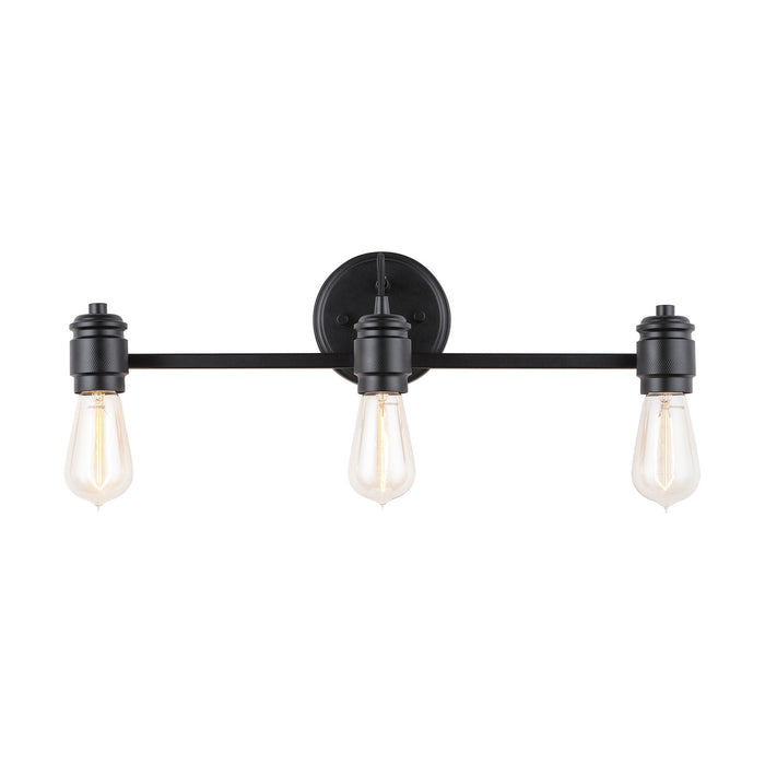 Capital Lighting 9D343A Three Light Vanity, Matte Black