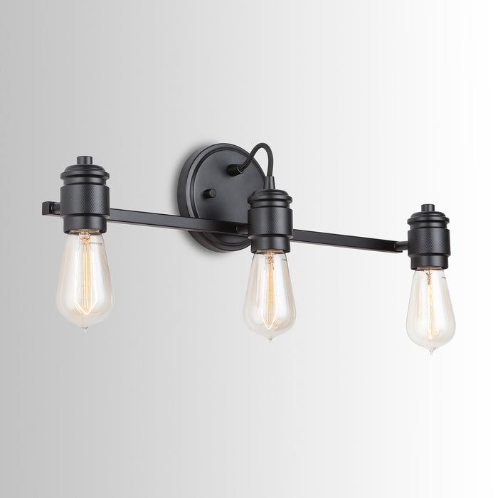 Capital Lighting 9D343A Three Light Vanity, Matte Black
