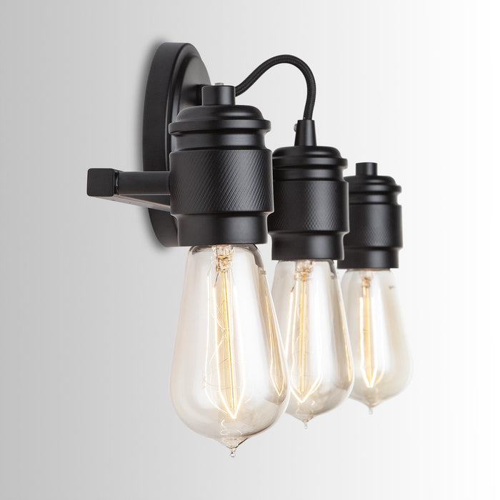 Capital Lighting 9D343A Three Light Vanity, Matte Black